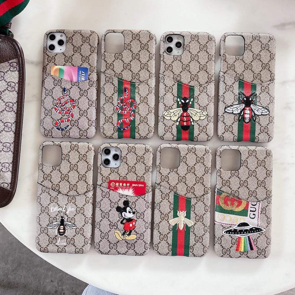 Tunde Store Gucci Iphone Cases With Card Pockets (iPhone 12 to 14)