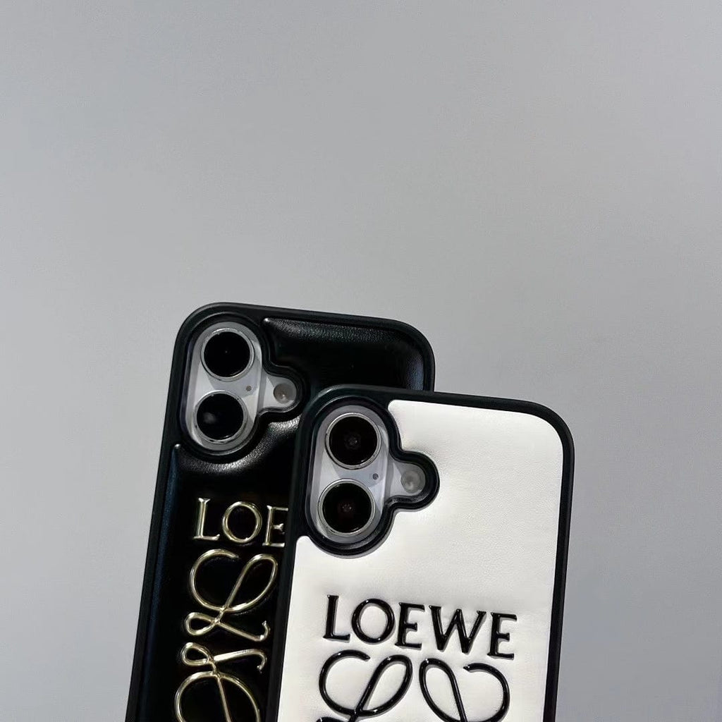 Tunde Store Loewe Anagram Logo Leather iPhone Case