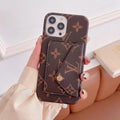 Tunde Store Louis Vuitton Leather Back Pocket Phone Case for iPhone 14