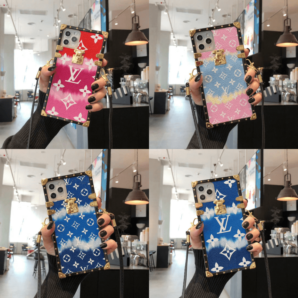Tunde Store Louis Vuitton Rainbow Leather Case For iPhone