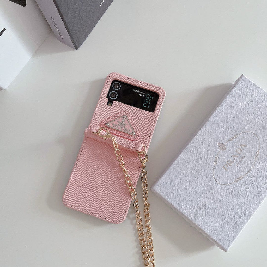 Tunde Store Prada Z Flip/Z Fold Phone Cases with Detachable Strap