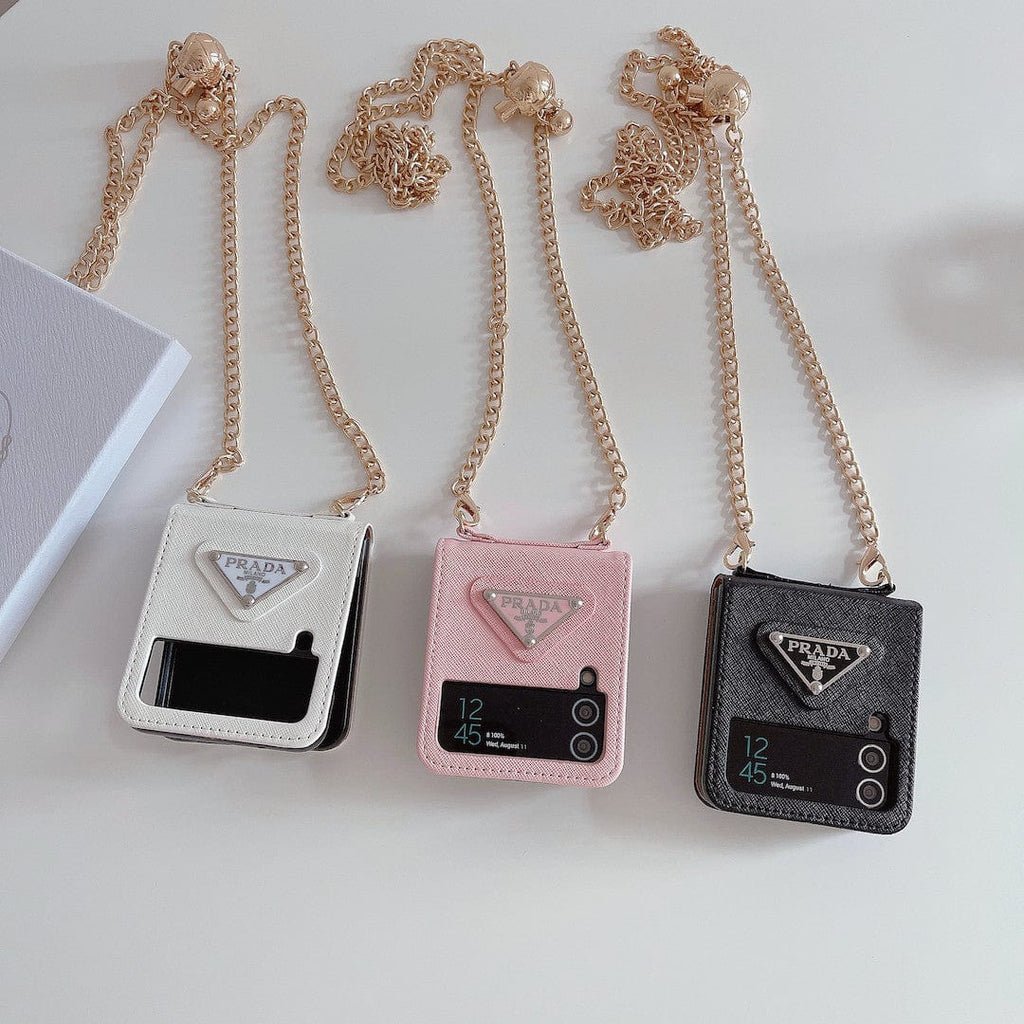 Tunde Store Prada Z Flip/Z Fold Phone Cases with Detachable Strap